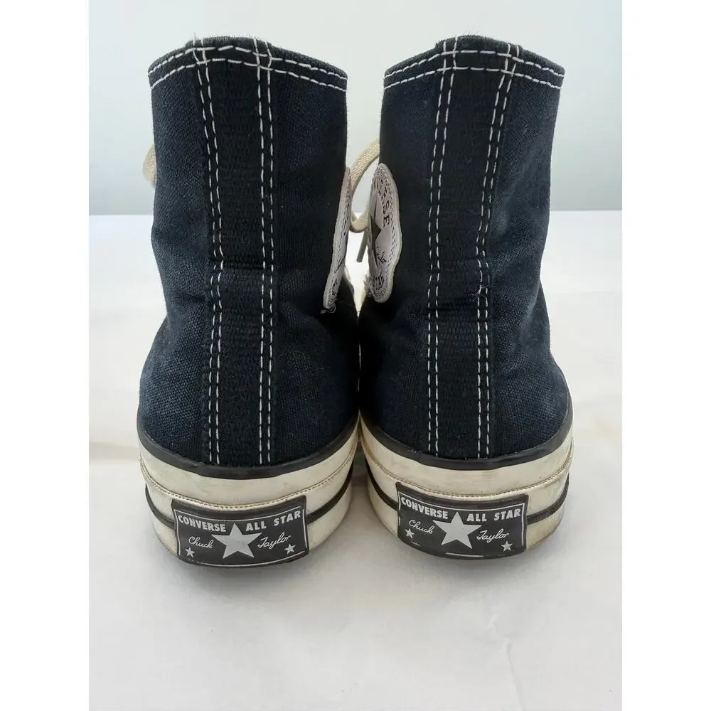 Converse Chuck Taylor All Star High Top Black Sneakers Mens 8.5 Womens 10.5